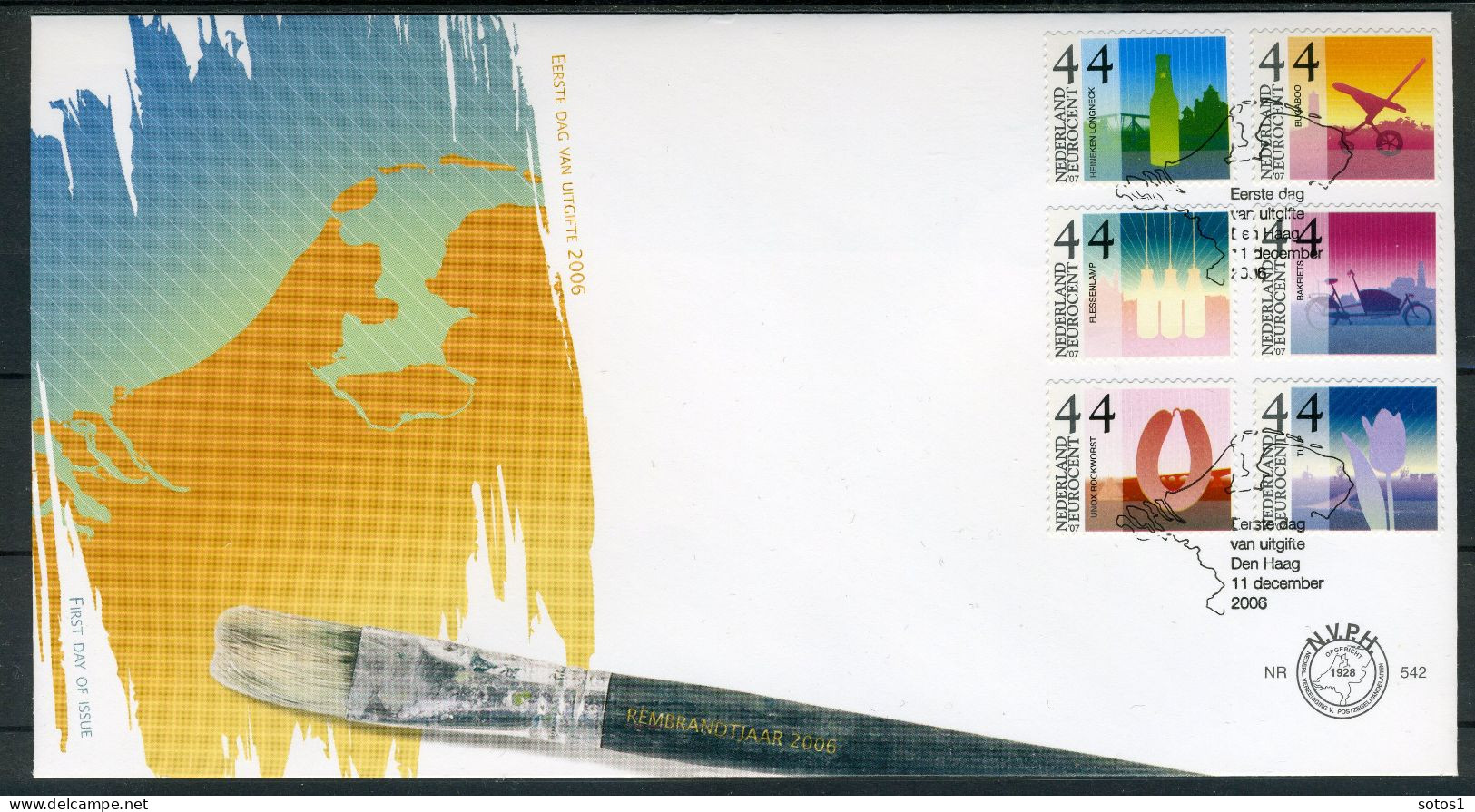 NEDERLAND E542 FDC 2006 - Tien Voor Nederland Op 2 Enveloppen - FDC