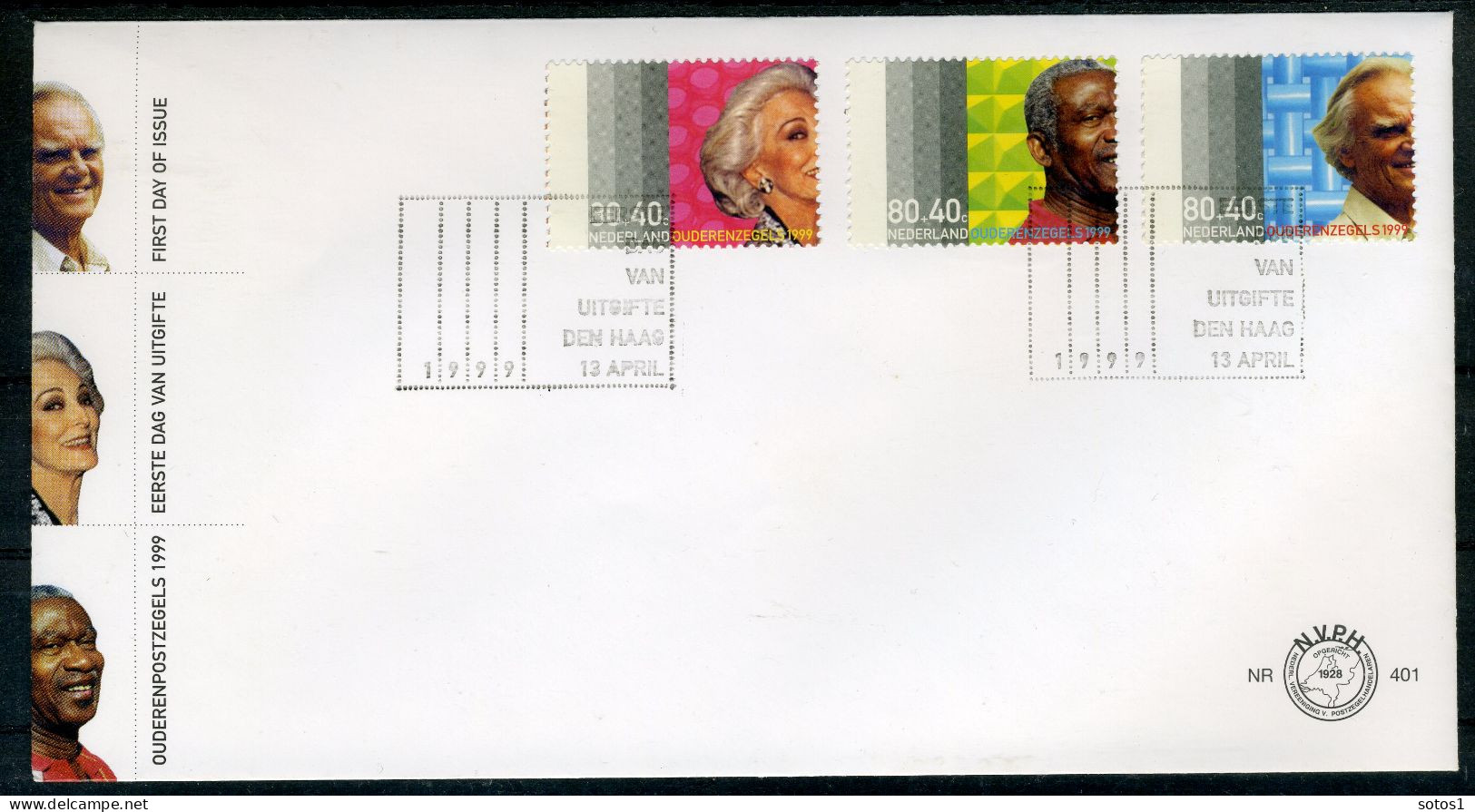 NEDERLAND E401 FDC 1999 - Ouderenzegels -1 - FDC