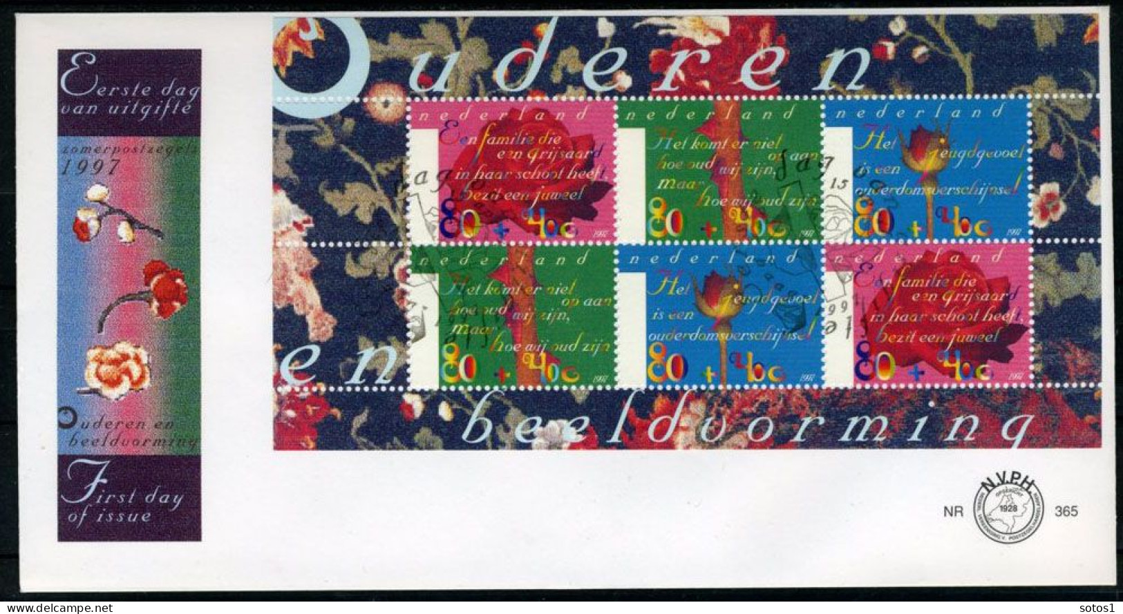 NEDERLAND E365a FDC 1997 - Blok Zomerzegels - FDC