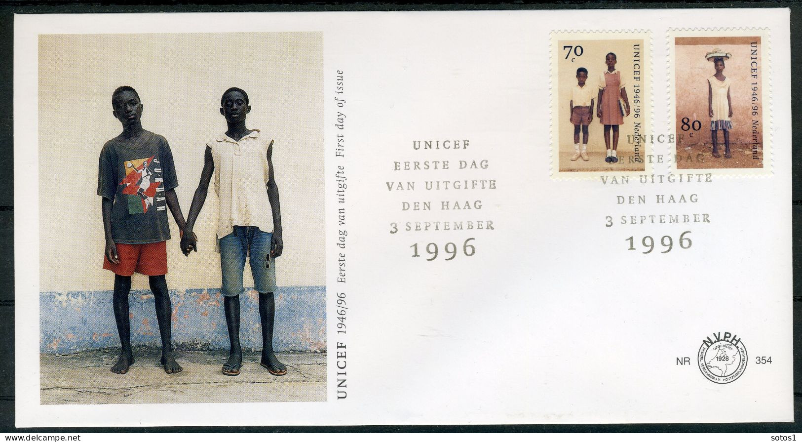 NEDERLAND E354 FDC 1996 - 50 Jaar UNICEF -1 - FDC