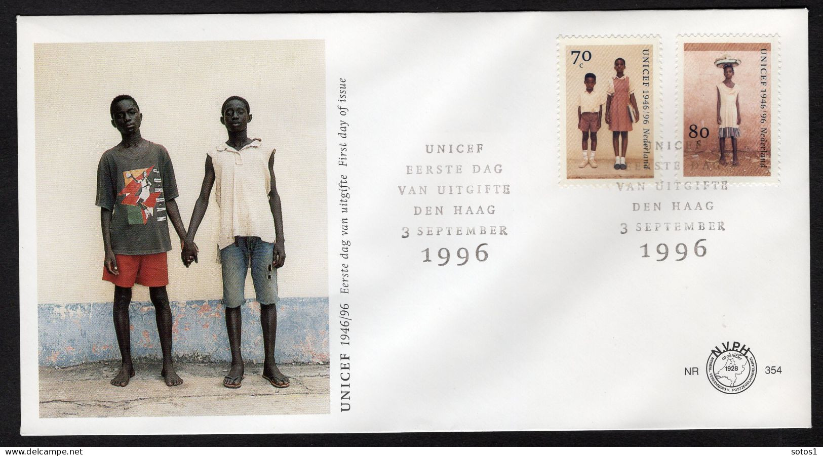 NEDERLAND E354 FDC 1996 - 50 Jaar UNICEF - FDC