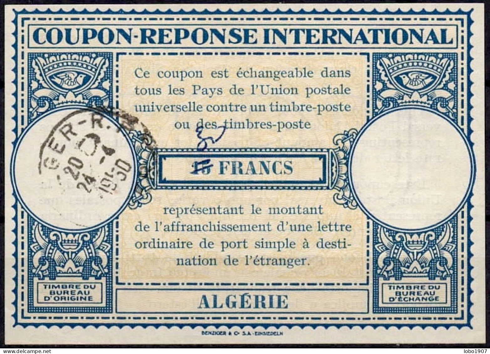 ALGERIE ALGERIA 1931- Ca 1990 Collection 20 International And National Reply Coupon Reponse Antwortschein IRC IAS - Algérie (1962-...)