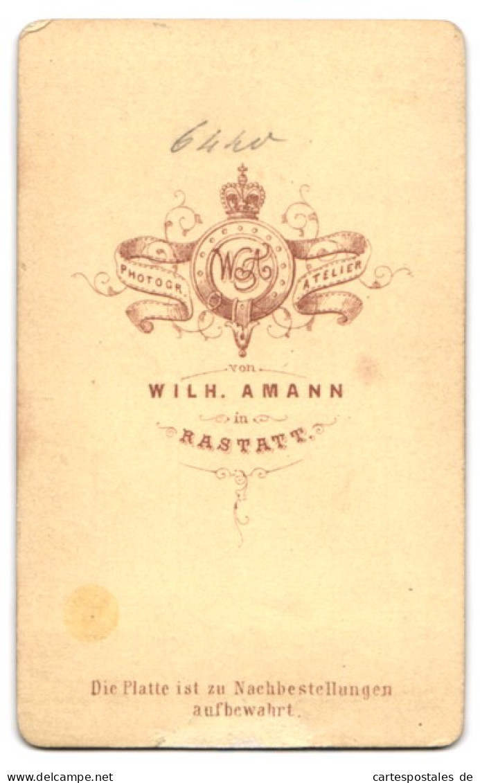 Fotografie Wilhelm Amann, Rastatt, Portrait Soldat In Uniform Mit Schulterstück Rgt. 6, Teilweise Koloriert  - War, Military