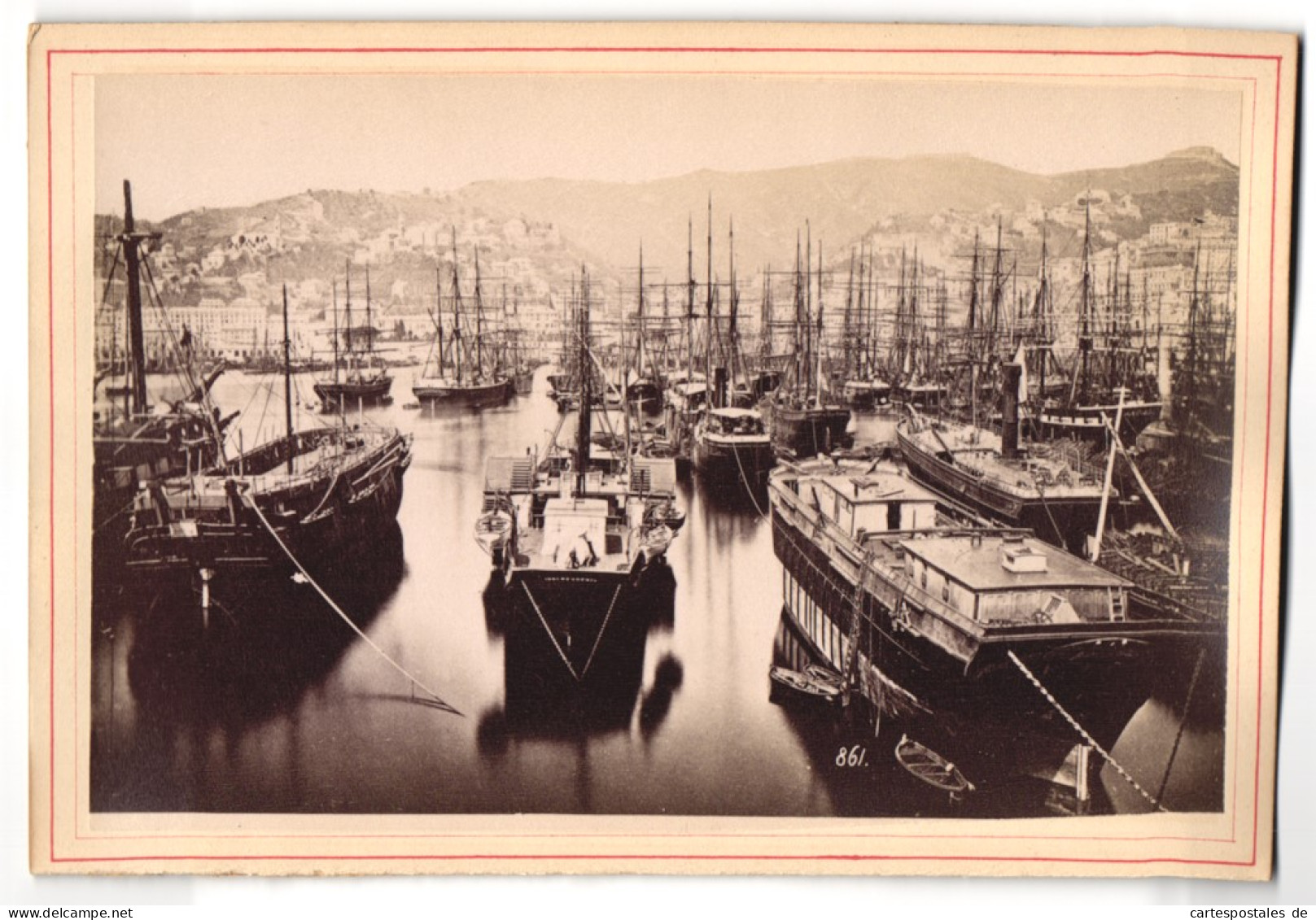 Foto Unbekannter Fotograf, Ansicht Genova - Genua, Dampf - Und Segelschiffe Im Hafen, Il Porto  - Places