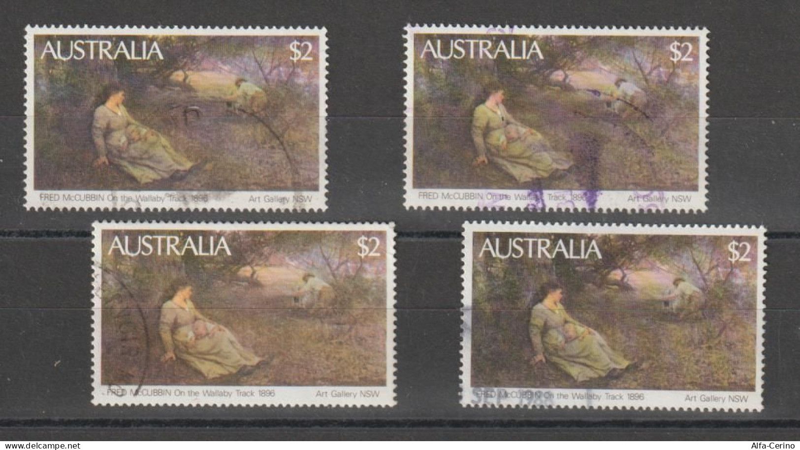 AUSTRALIA:  1981  AUSTRALIAN  PAINTERS  -  2 D. POLICROME  USED  STAMPS  -  REP. 4  EXEMPLARY  -  YV/TELL.739 - Usati