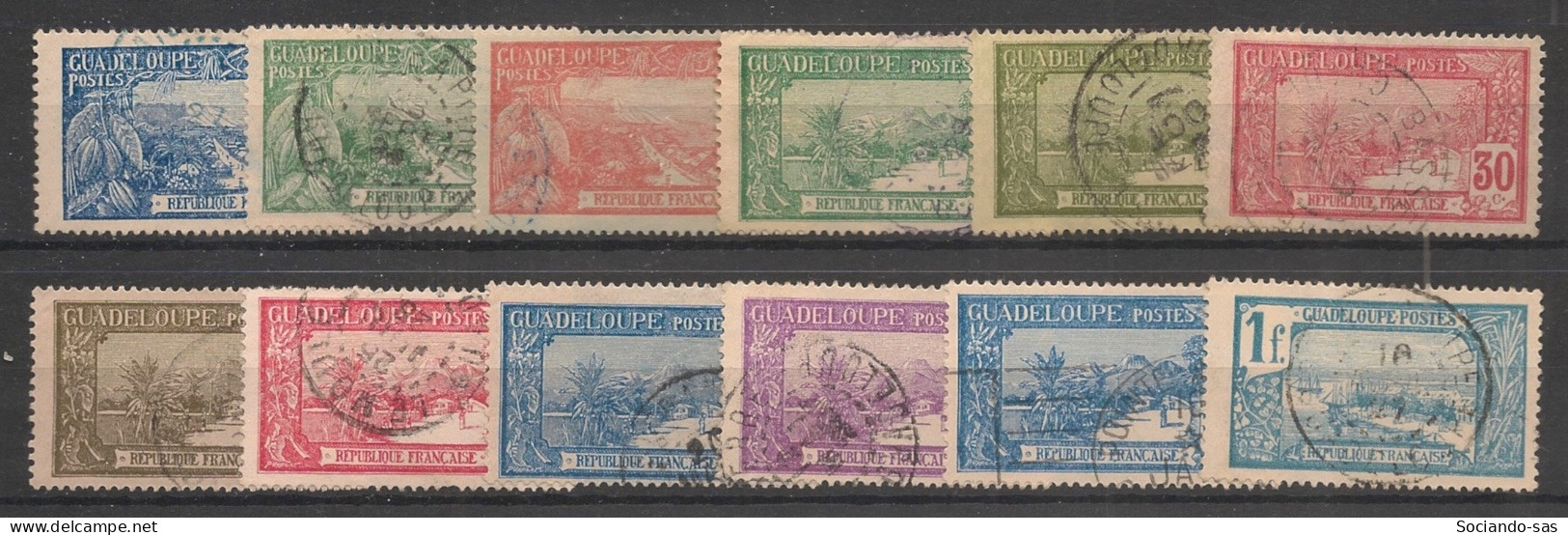 GUADELOUPE - 1922-27 - N°YT. 77 à 88 - Série Complète - Oblitéré / Used - Usados