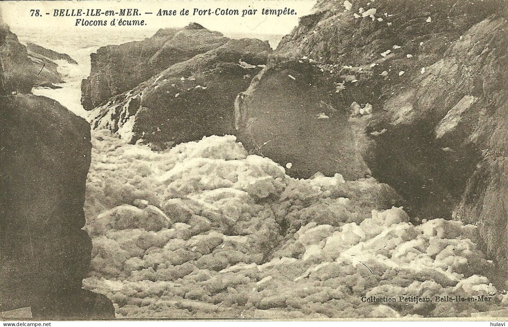56  BELLE ILE EN MER - ANSE DE PORT COTON PAR TEMPETE - FLOCONS D' ECUME (ref 23985) - Belle Ile En Mer