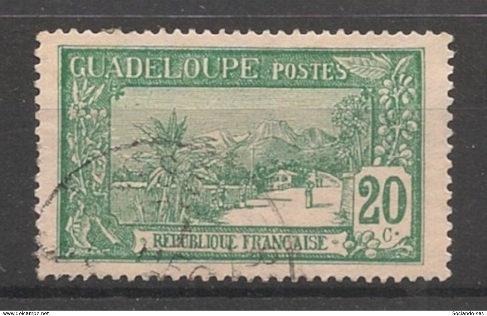 GUADELOUPE - 1922-27 - N°YT. 80 - Grande Soufrière 20c Vert - Oblitéré / Used - Oblitérés
