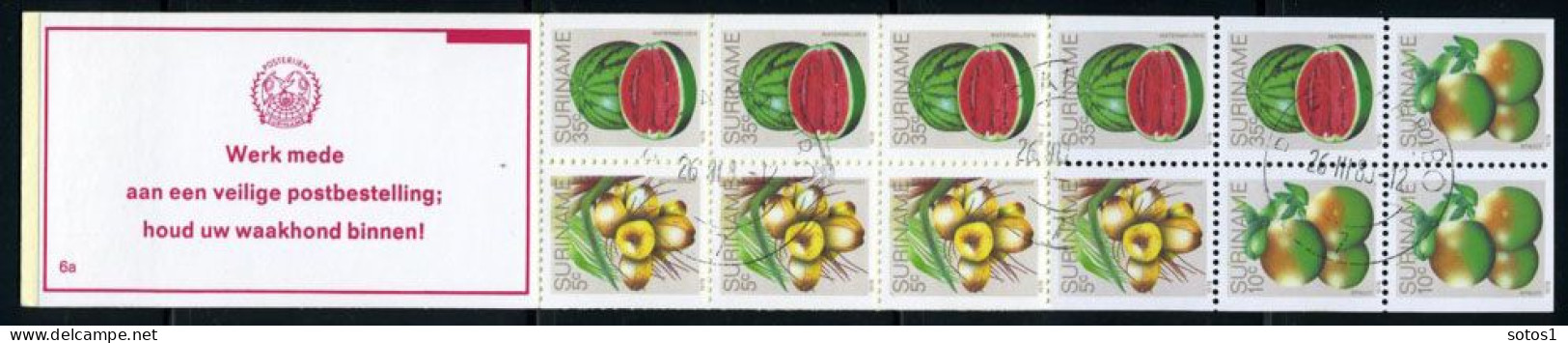SURINAME PB6ap Gestempeld 1980 - Postzegelboekje -1 - Surinam