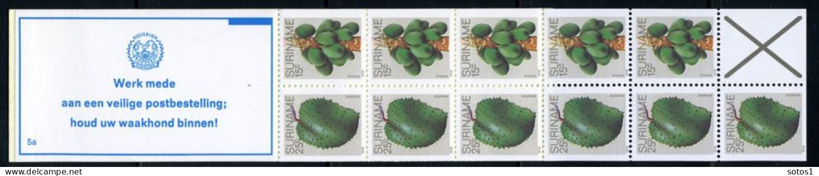 SURINAME PB5aq MNH 1979 - Postzegelboekje - Surinam