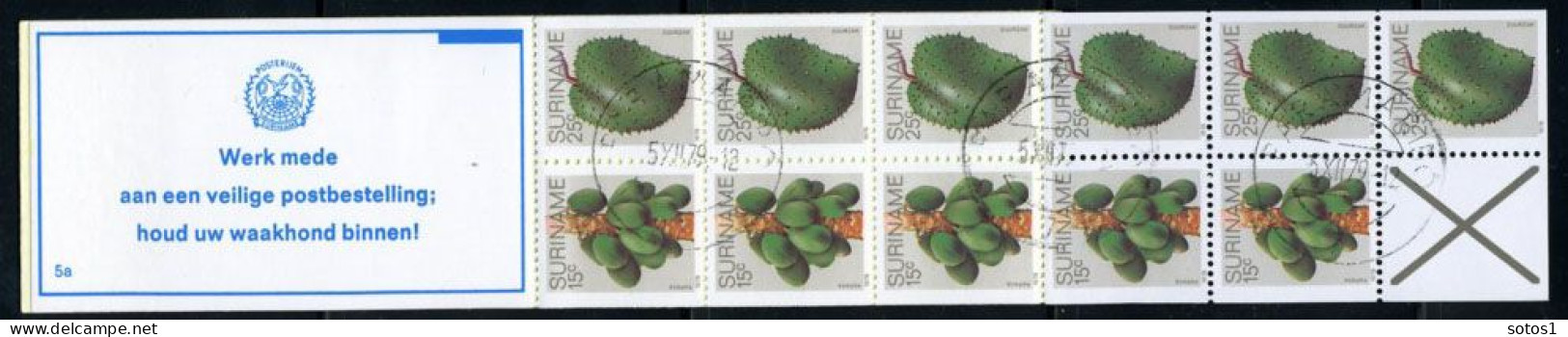 SURINAME PB5aq Gestempeld 1979 - Postzegelboekje - Suriname