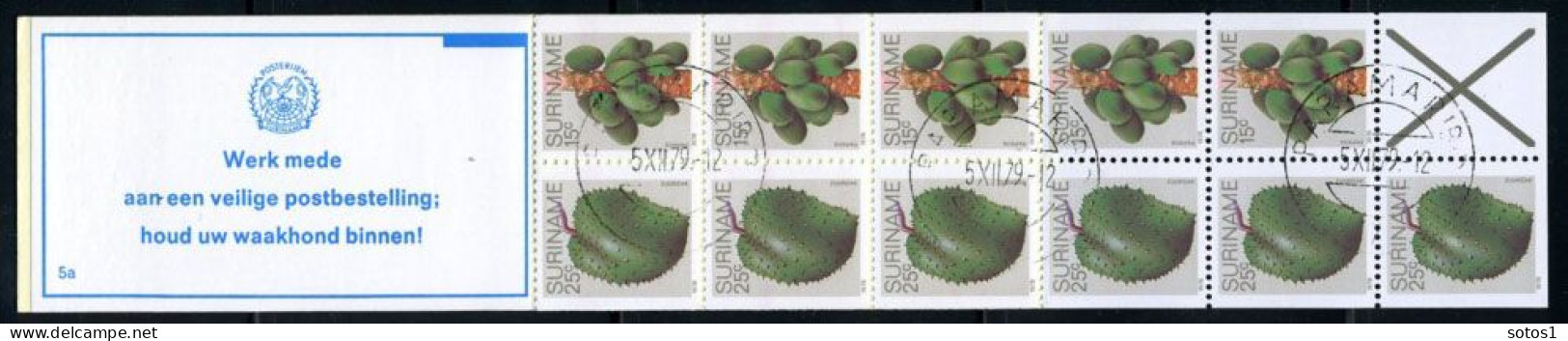 SURINAME PB5aq Gestempeld 1979 - Postzegelboekje - Surinam
