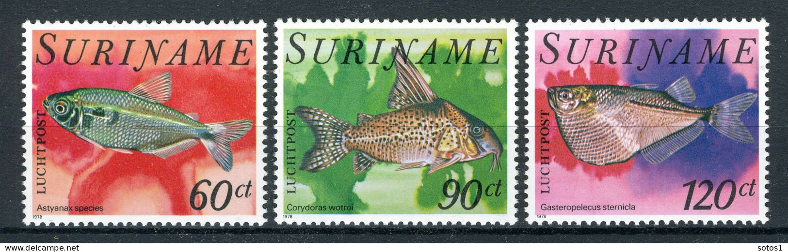 SURINAME 832/834 MNH 1978 - Vissen. - Suriname