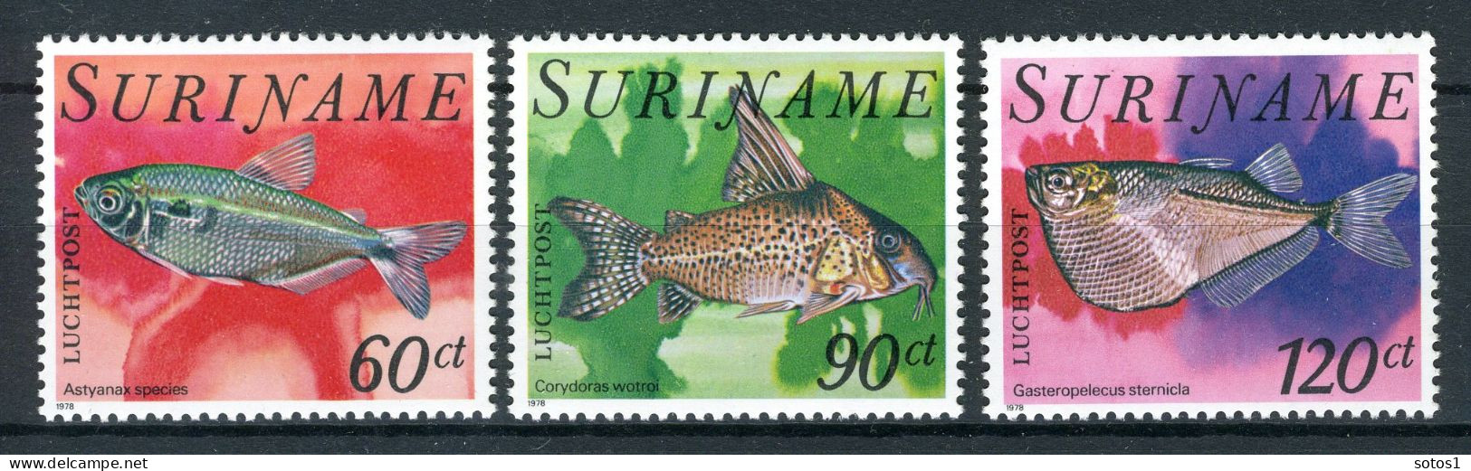 SURINAME 832/834 MNH 1978 - Vissen. -1 - Suriname