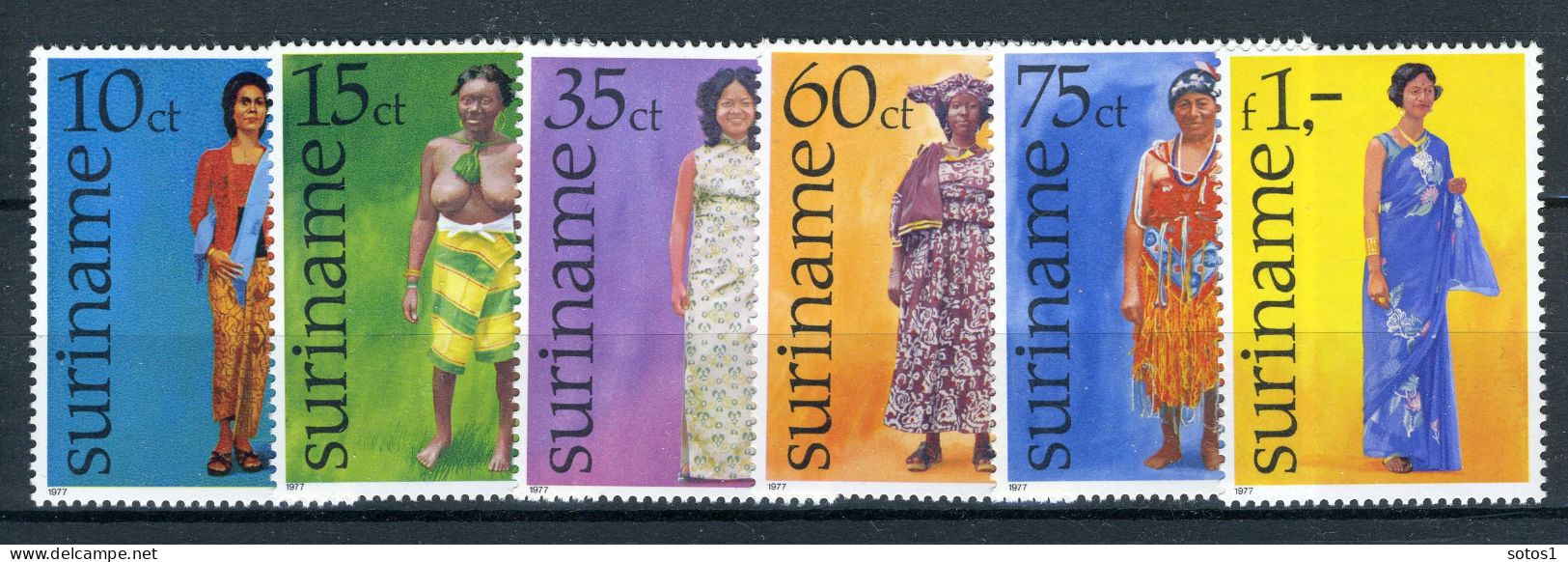SURINAME 753/758 MNH 1977 - Klederdrachten. - Surinam