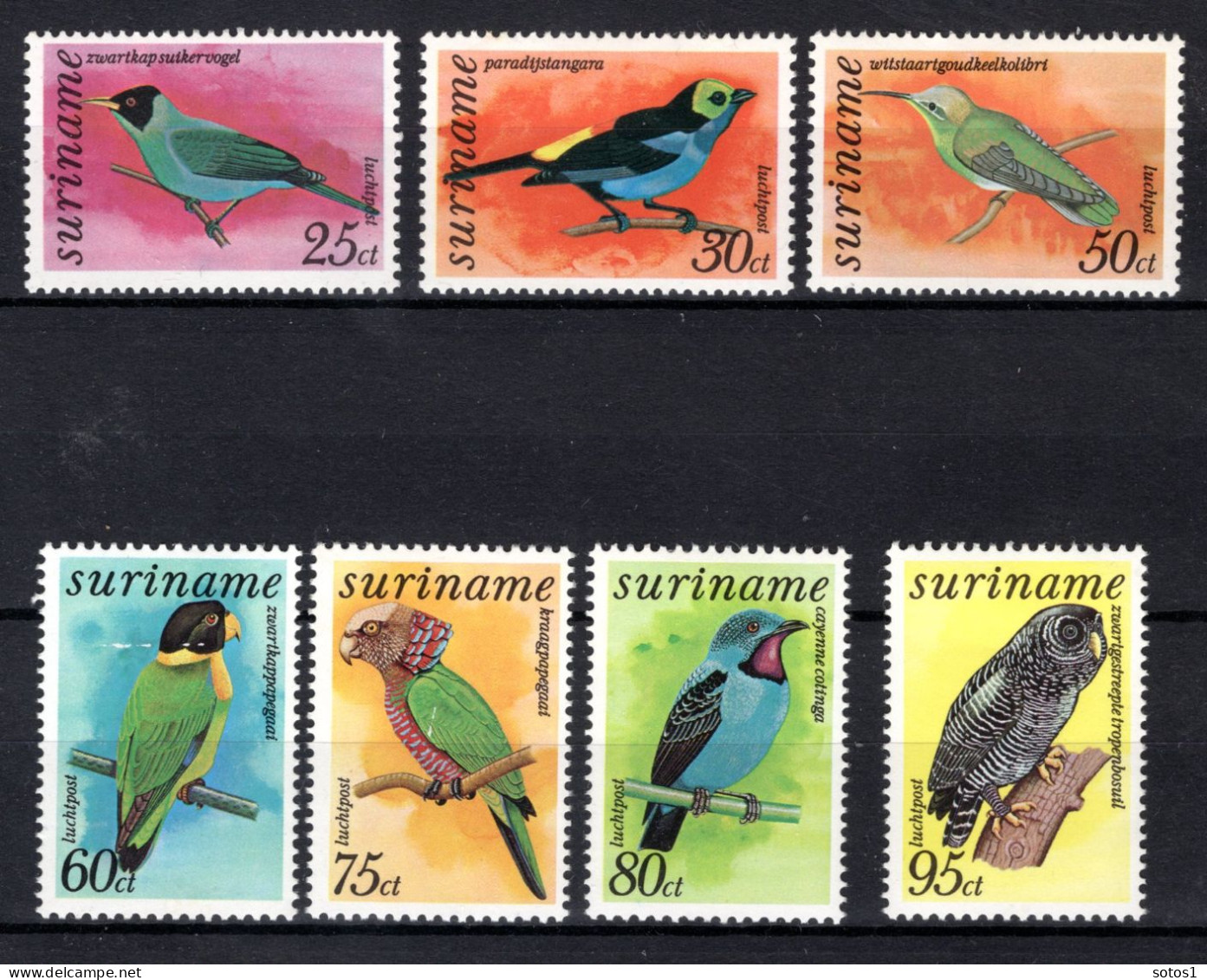 SURINAME 764/770 MH 1977 - Vogels - Suriname