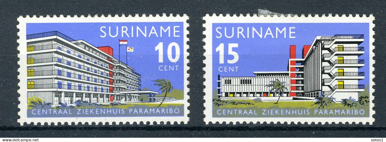 SURINAME 447/448 MH 1966 - Centraal Ziekenhuis Paramaribo. - Suriname ... - 1975