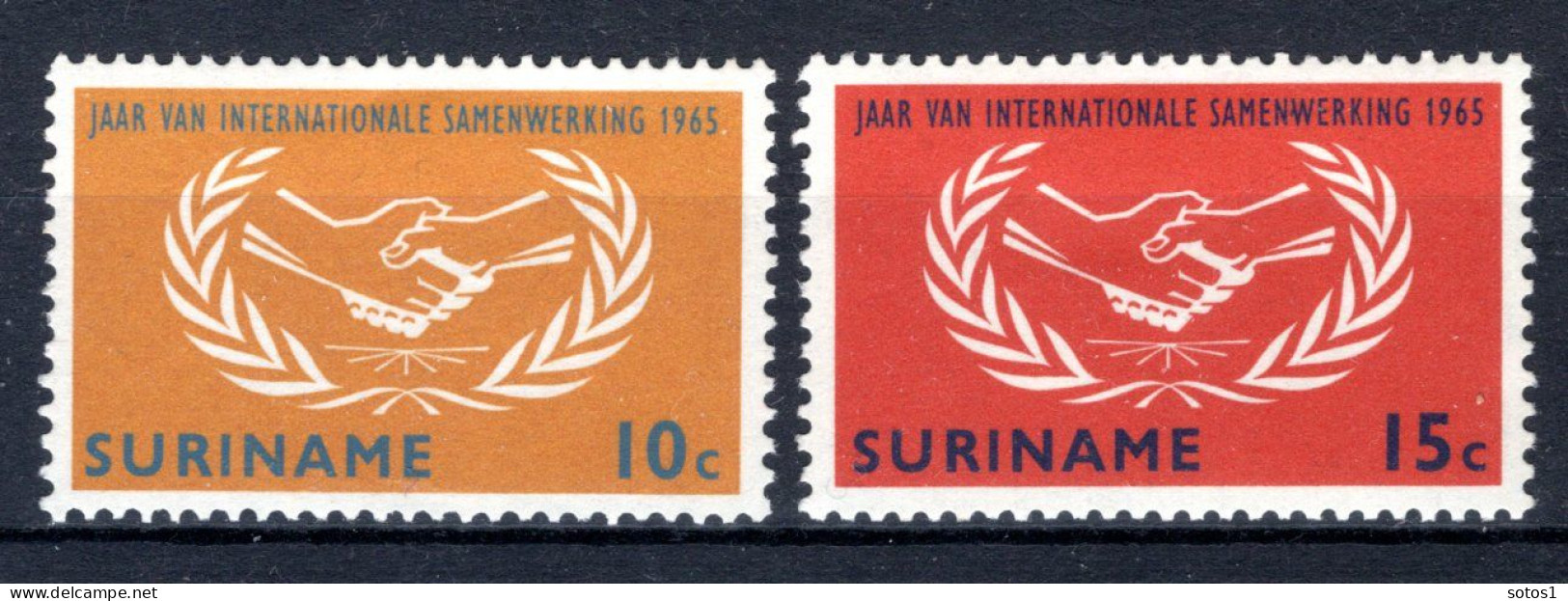 SURINAME 425/426* MH 1965 - Jaar Van De Internationale Samenwerking - Surinam ... - 1975
