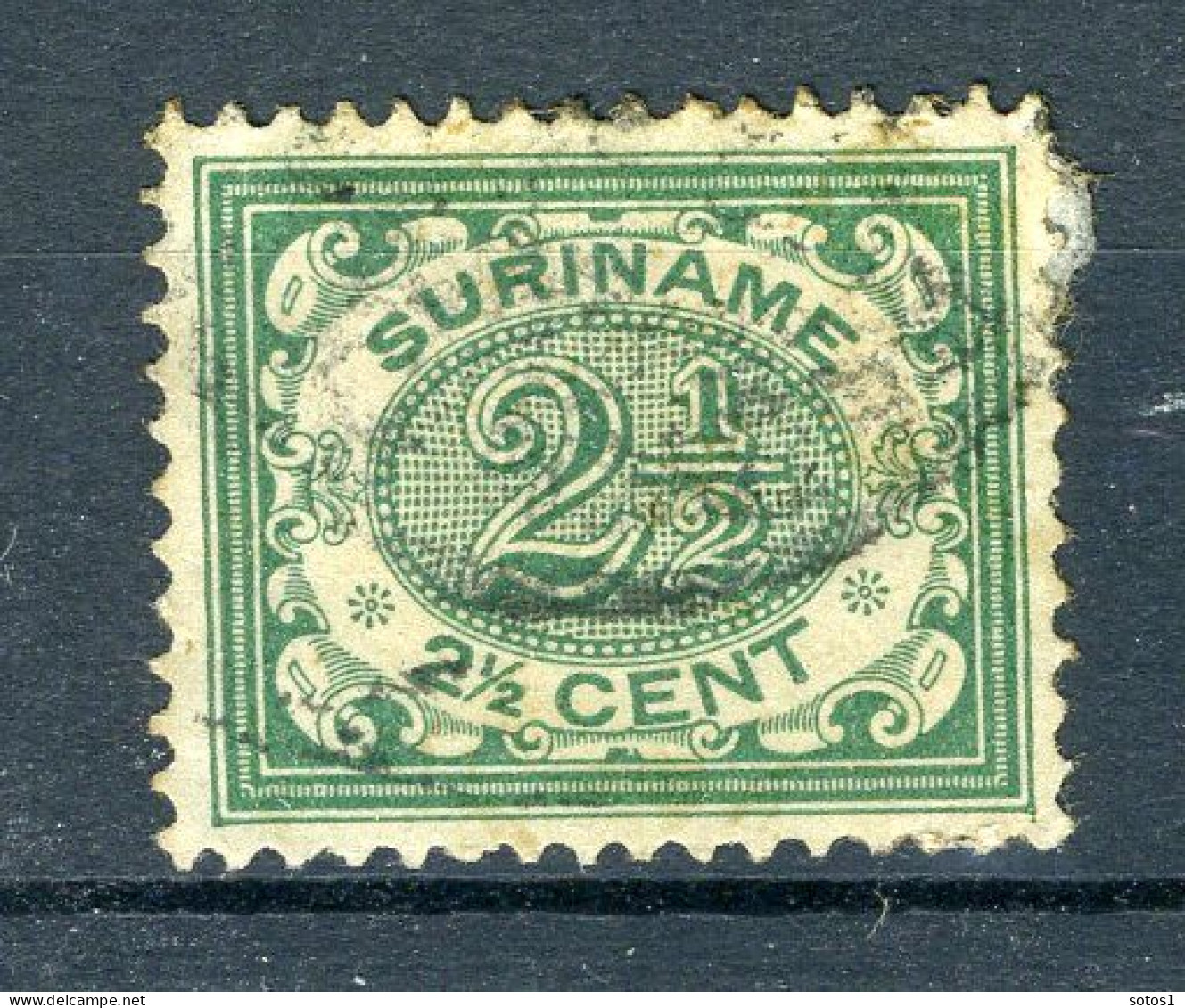 SURINAME 44 Gestempeld 1902 - Cijfer. - Surinam ... - 1975