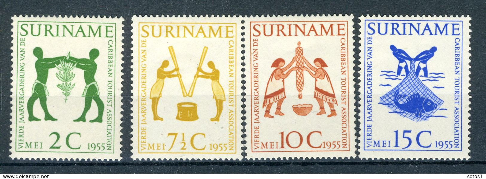 SURINAME 317/320 MH 1955 - 4e Vergadering Carribean Toerist Association. -2 - Suriname ... - 1975