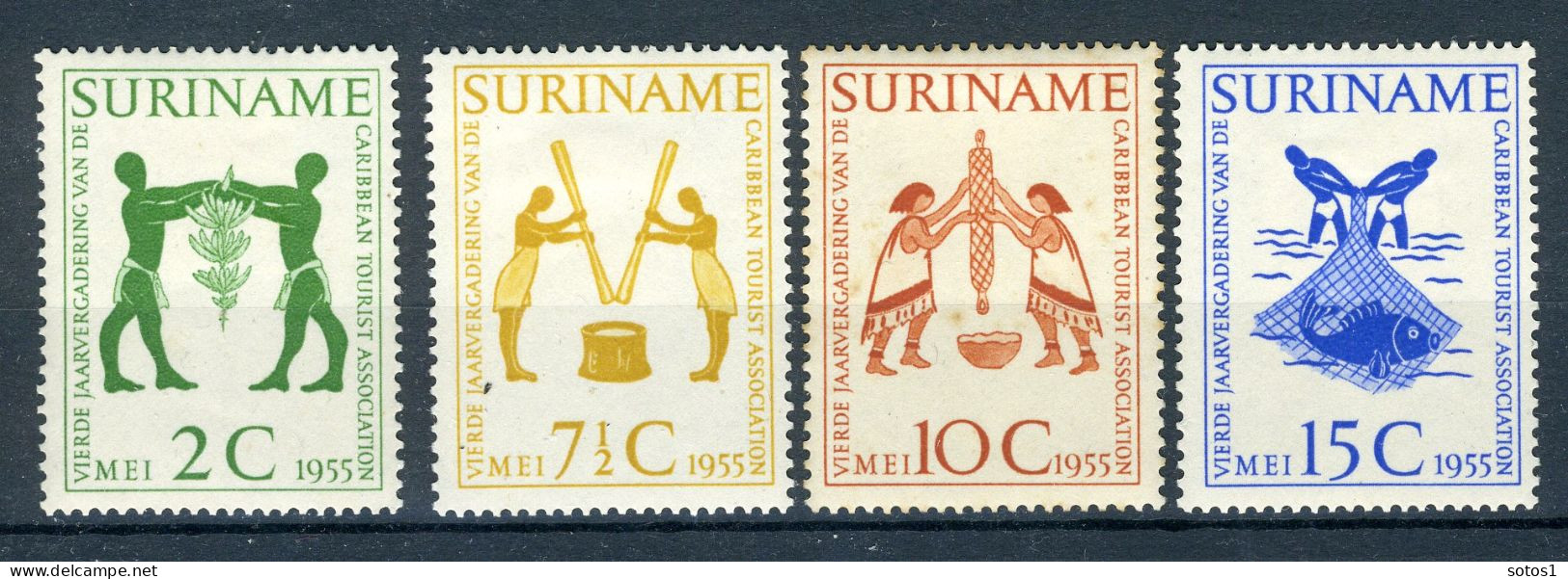 SURINAME 317/320 MH 1955 - 4e Vergadering Carribean Toerist Association. - Surinam ... - 1975