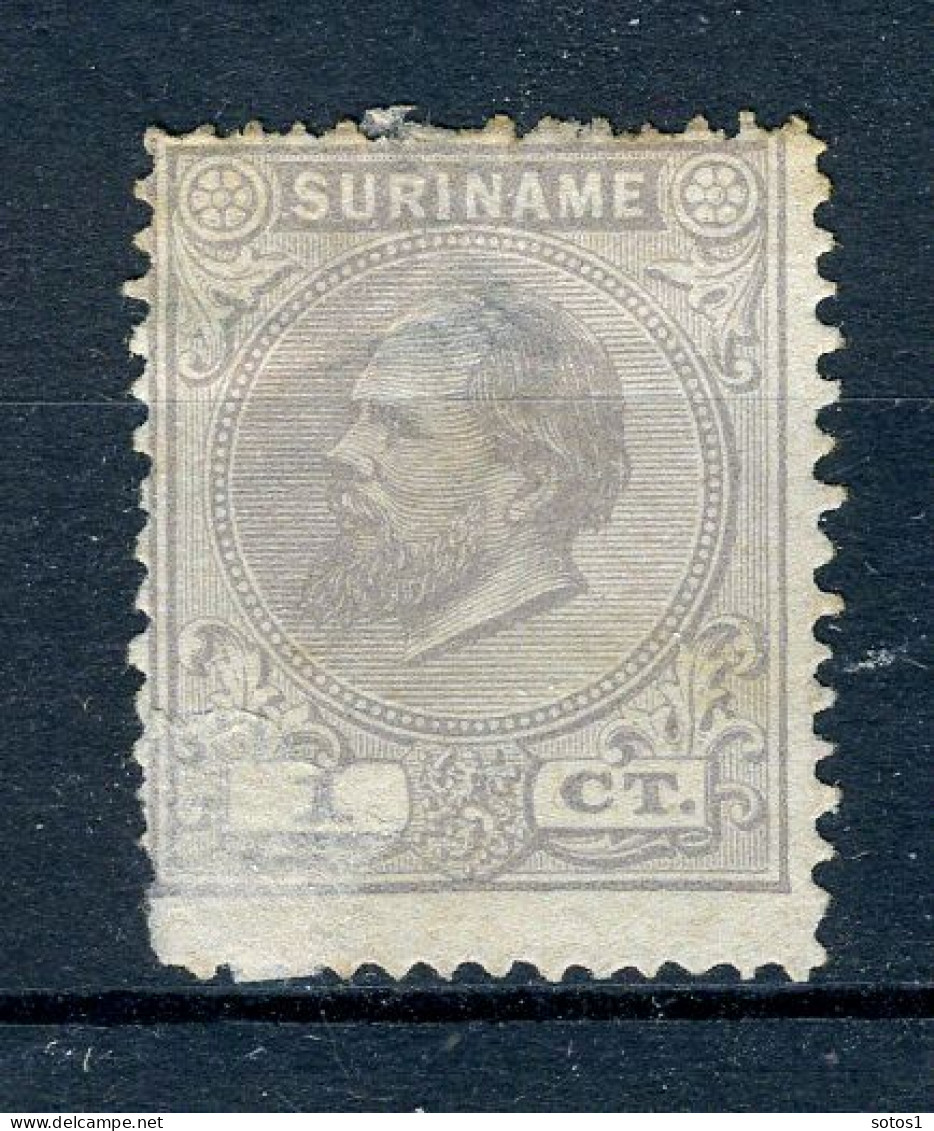 SURINAME 1 (x) Zonder Gom 1873-1889 - Koning Willem III. - Surinam ... - 1975