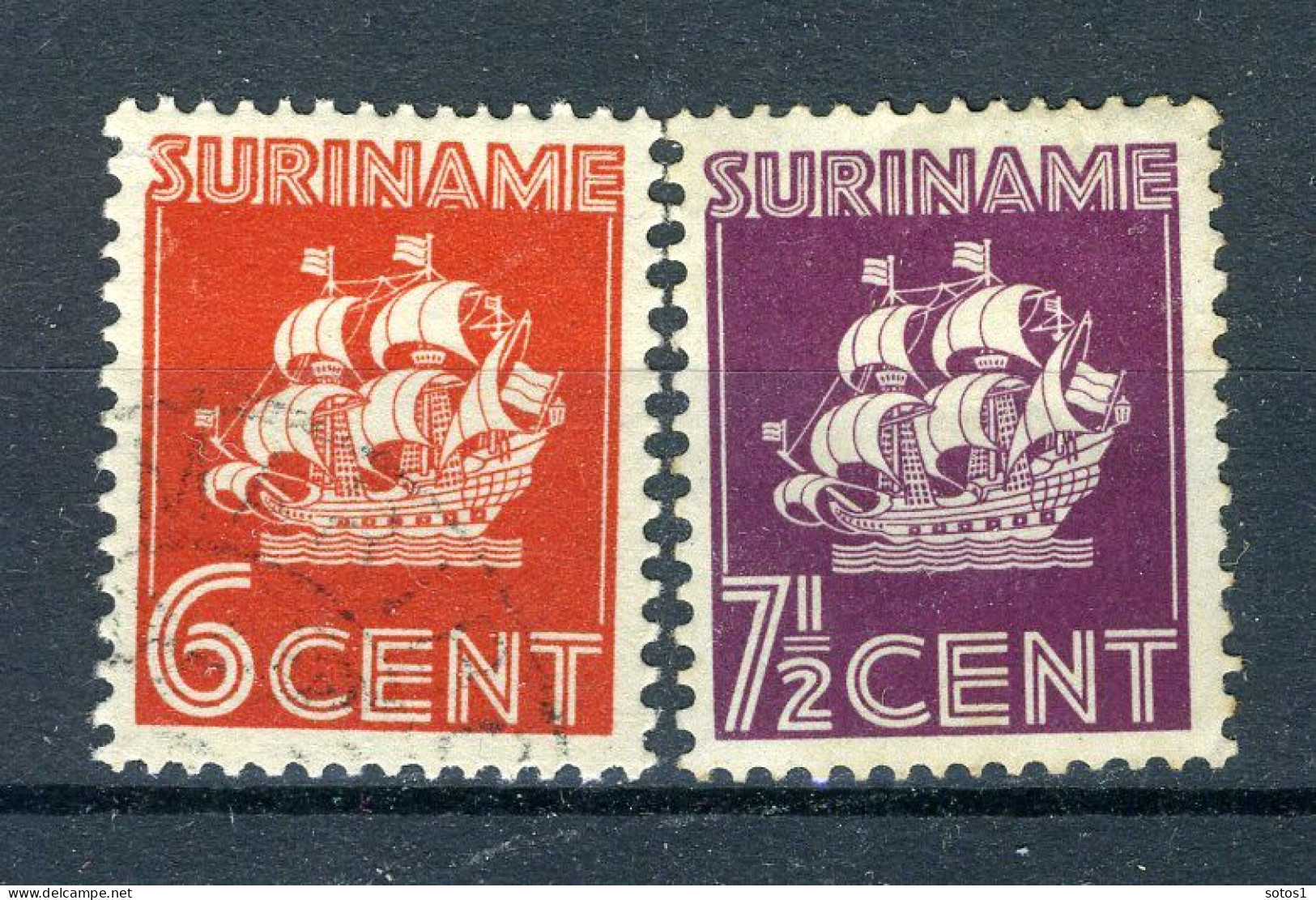 SURINAME 165/166 MH 1936 - Scheepje. - Surinam ... - 1975