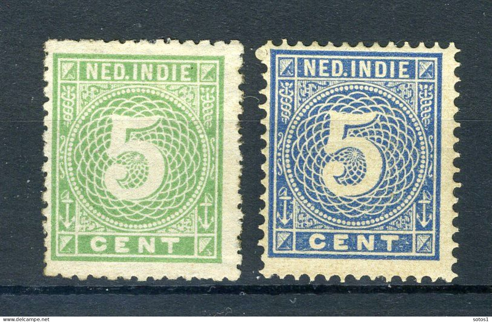 NL. INDIE 21/22 MH 1883-1890 - Cijfer - Netherlands Indies