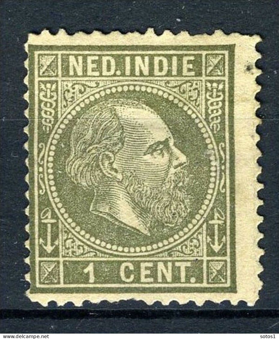 NL. INDIE 3 (*) Zonder Gom 1870-1888 - Koning Willem III - Netherlands Indies