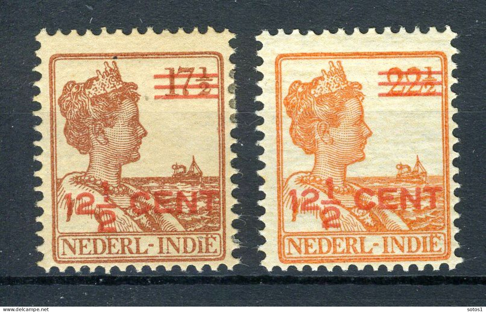 NL. INDIE 142/143 MH 1921-1922 - Hulpuitgifte - India Holandeses