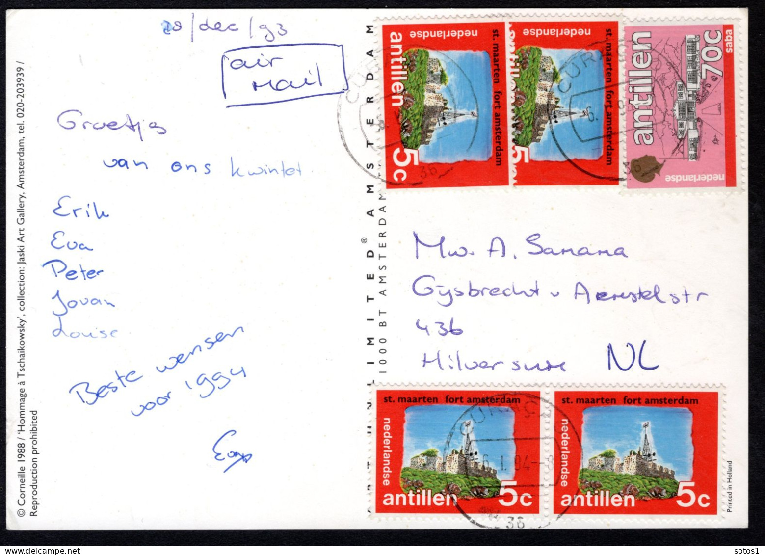 NL. ANTILLEN Postkaart - Curaçao, Antilles Neérlandaises, Aruba