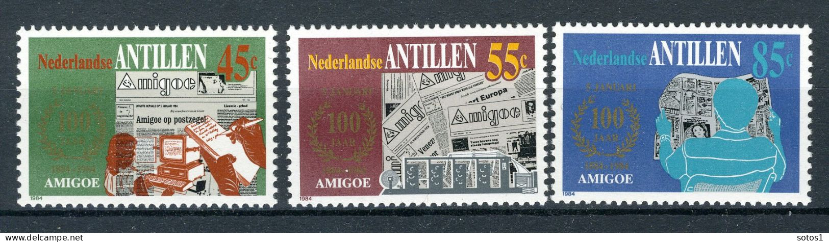 NL. ANTILLEN 764/766 MNH 1984 - 100 Jaar Dagblad Amigoe Di Curaçao. - Curacao, Netherlands Antilles, Aruba