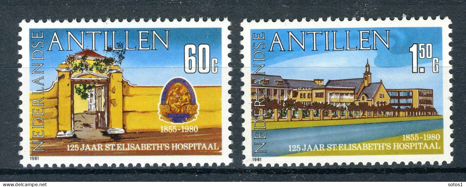 NL. ANTILLEN 689/690 MNH 1981 - 150 Jaar St. Elisabeth's Hospitaal. -1 - Curazao, Antillas Holandesas, Aruba