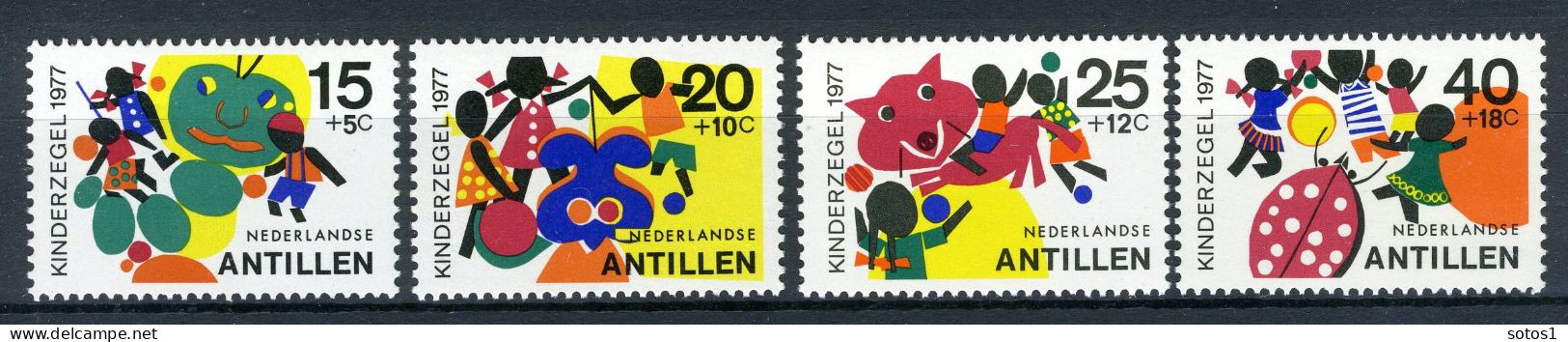 NL. ANTILLEN 551/554 MNH 1977 - Kinderzegels. -1 - Curacao, Netherlands Antilles, Aruba