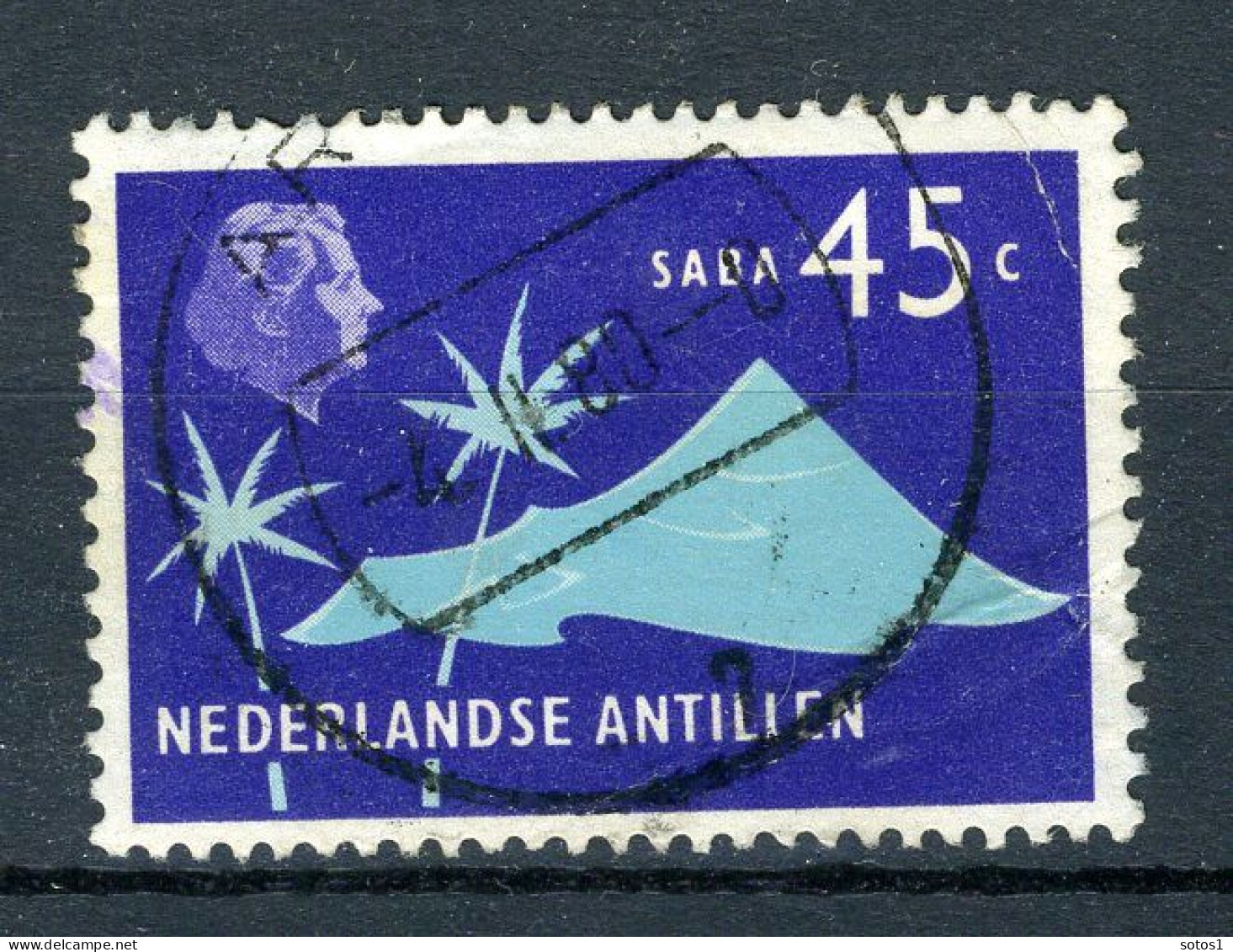NL. ANTILLEN 460 Gestempeld 1973 - Aanvullingswaarden, Koningin Juliana  - Curaçao, Antilles Neérlandaises, Aruba