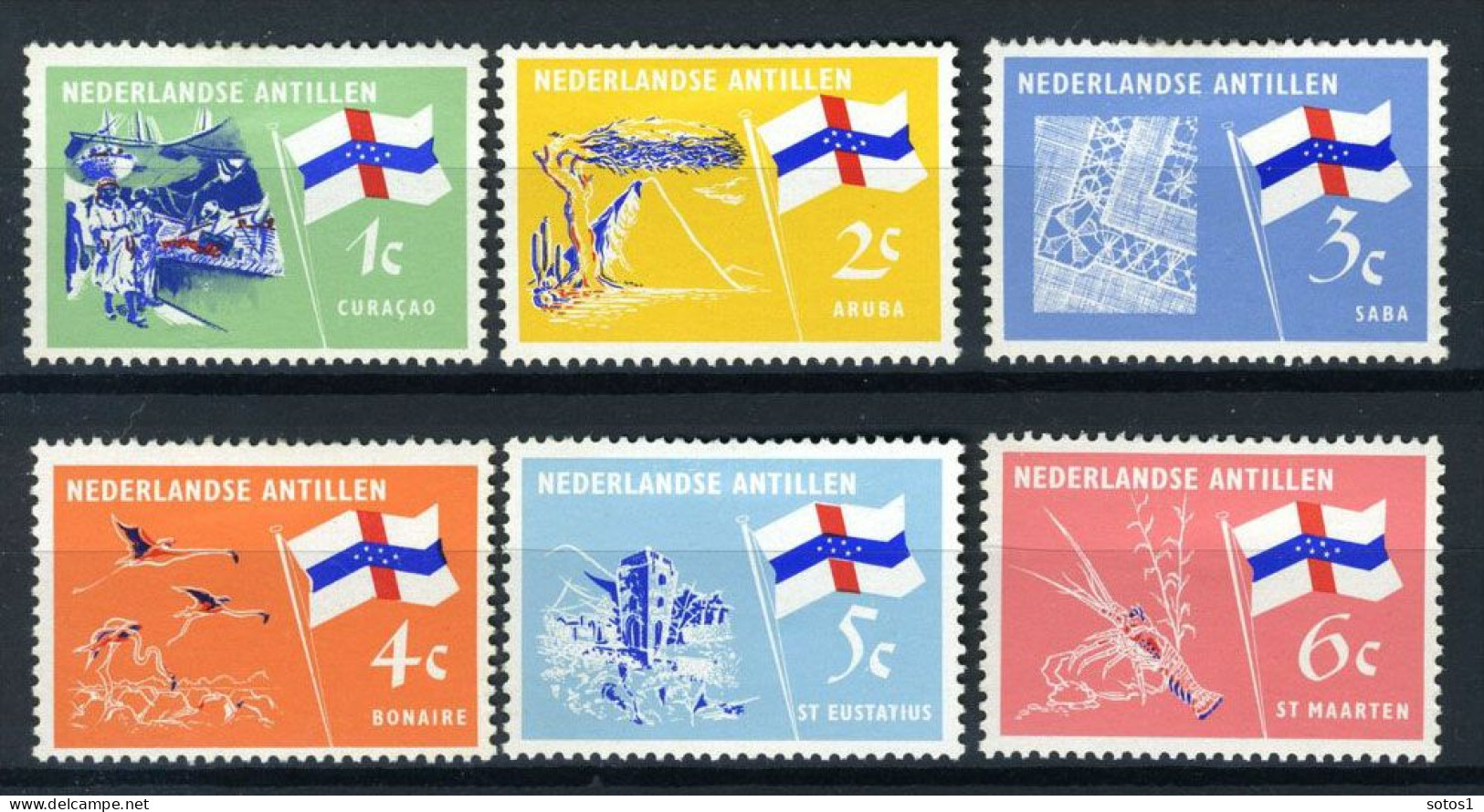 NL. ANTILLEN 358/363 MH 1965 - Eilanden. - Curaçao, Antilles Neérlandaises, Aruba
