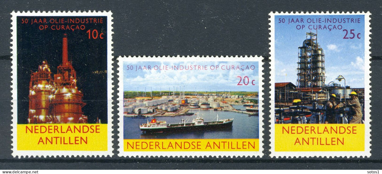 NL. ANTILLEN 355/357 MNH 1965 - 50 Jaar Olie-Industrie Op Curaçao. - Curaçao, Antilles Neérlandaises, Aruba
