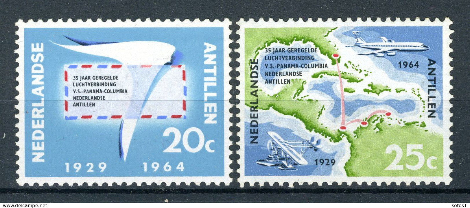 NL. ANTILLEN 345/346 MNH 1964 - Herdenkingszegels Luchtvaart. - Curaçao, Antilles Neérlandaises, Aruba