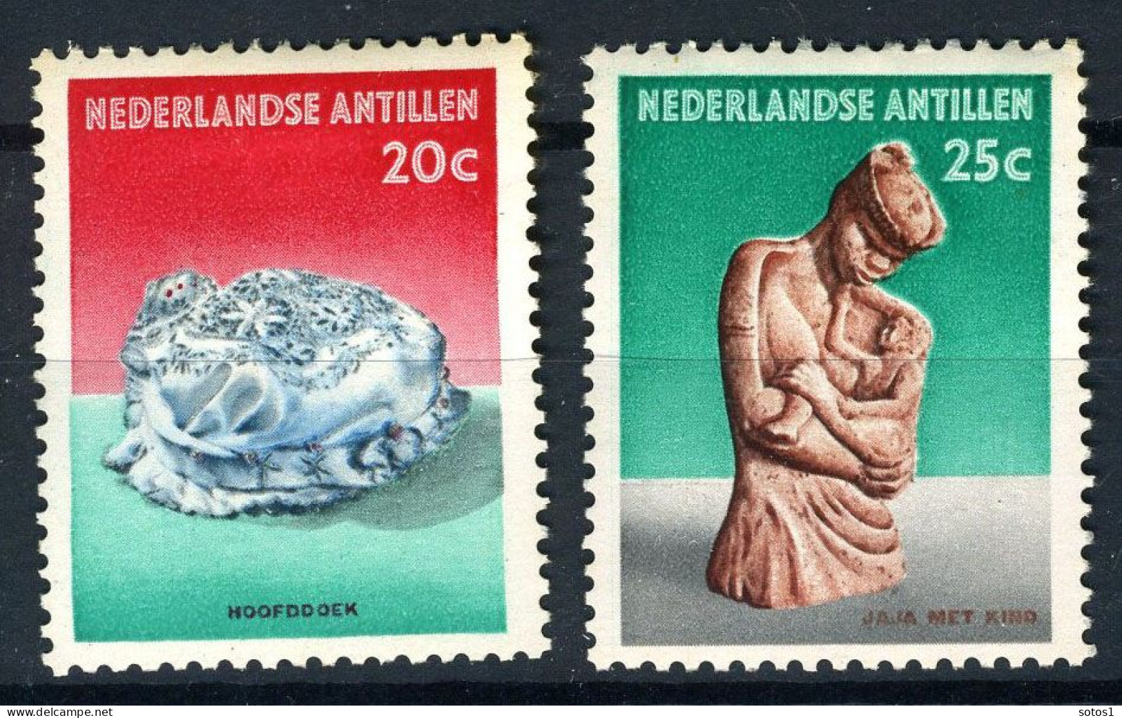 NL. ANTILLEN 327/328 MH 1962 - Cultuurzegels. - Curacao, Netherlands Antilles, Aruba