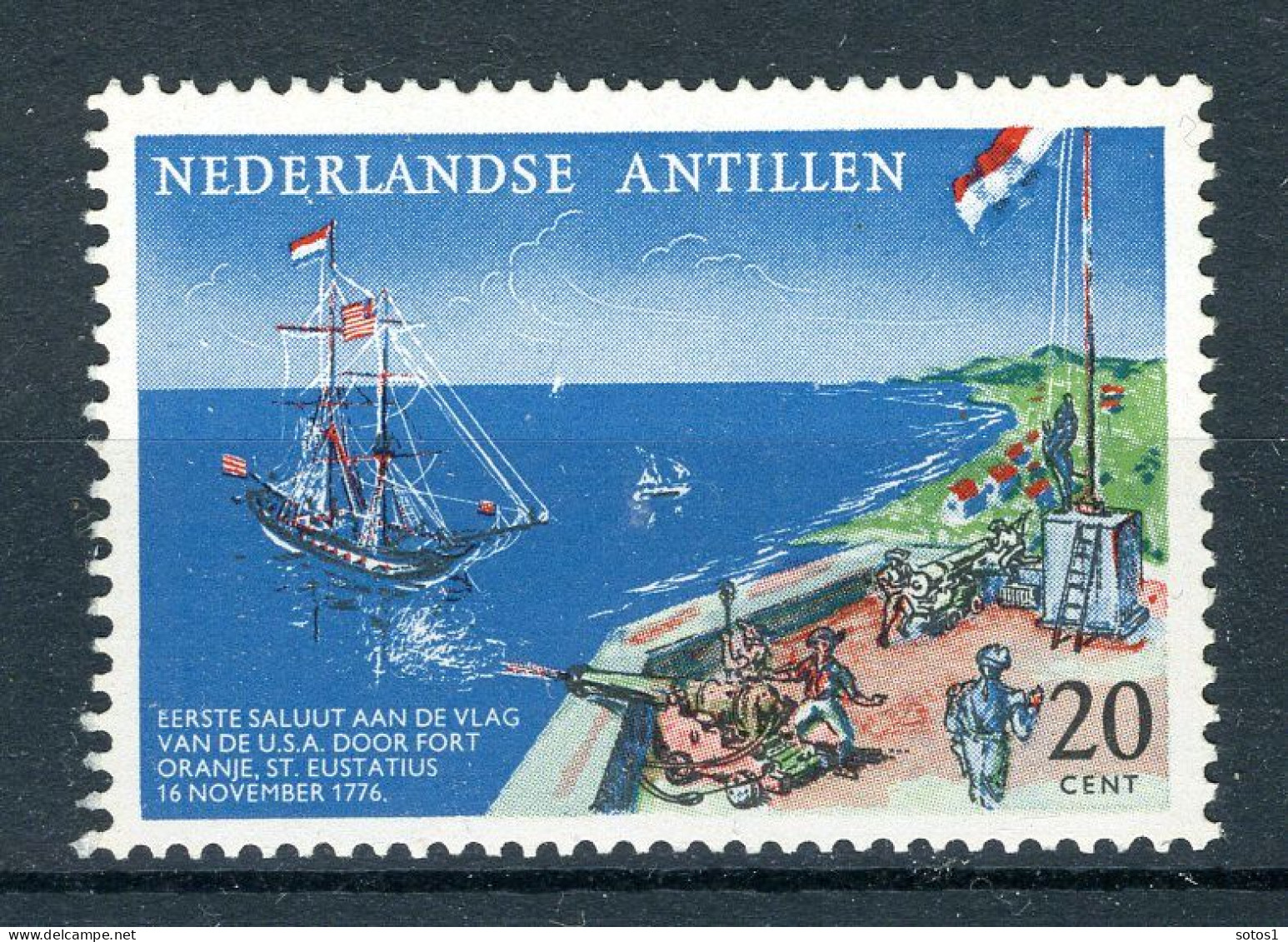 NL. ANTILLEN 322 MNH 1961 - Herdenkingszegel. - Curaçao, Antilles Neérlandaises, Aruba