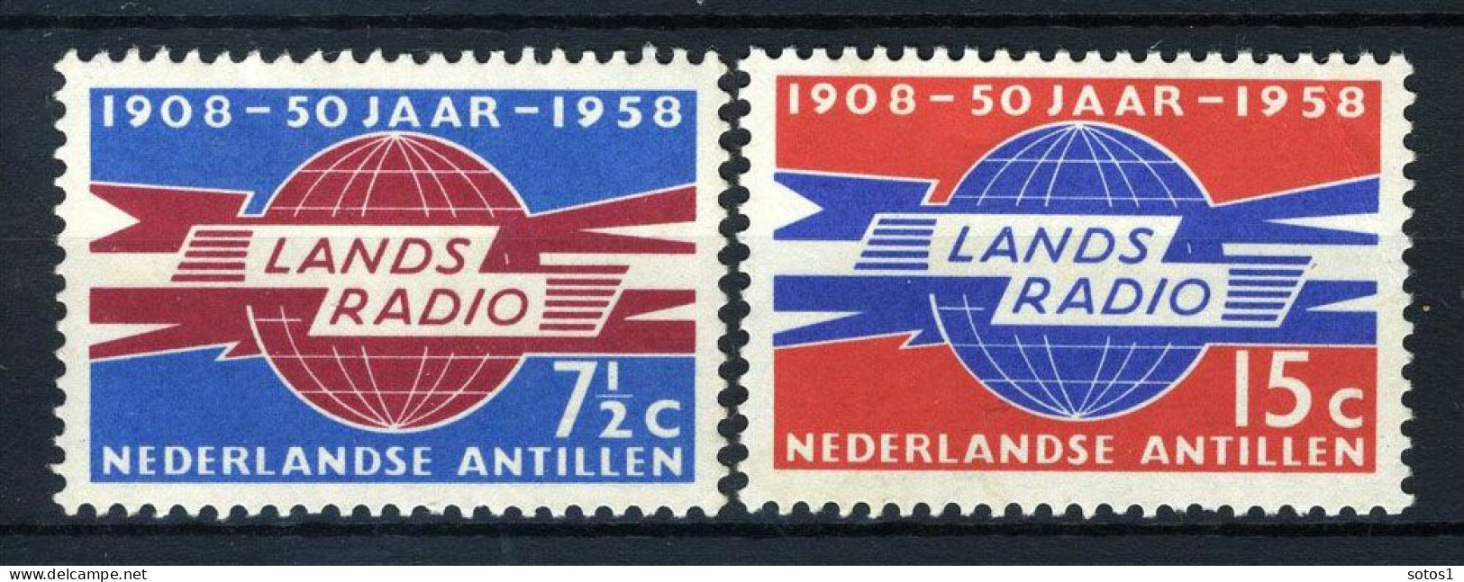 NL. ANTILLEN 291/292 MH 1959 - 50 Jaar Landsradio. - Curacao, Netherlands Antilles, Aruba