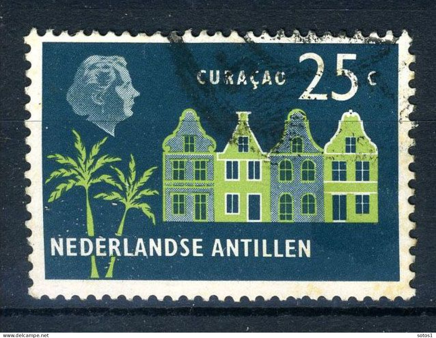 NL. ANTILLEN 282 Gestempeld 1958-1959 - Koningin Juliana  (2 Stuks) - Curaçao, Antilles Neérlandaises, Aruba
