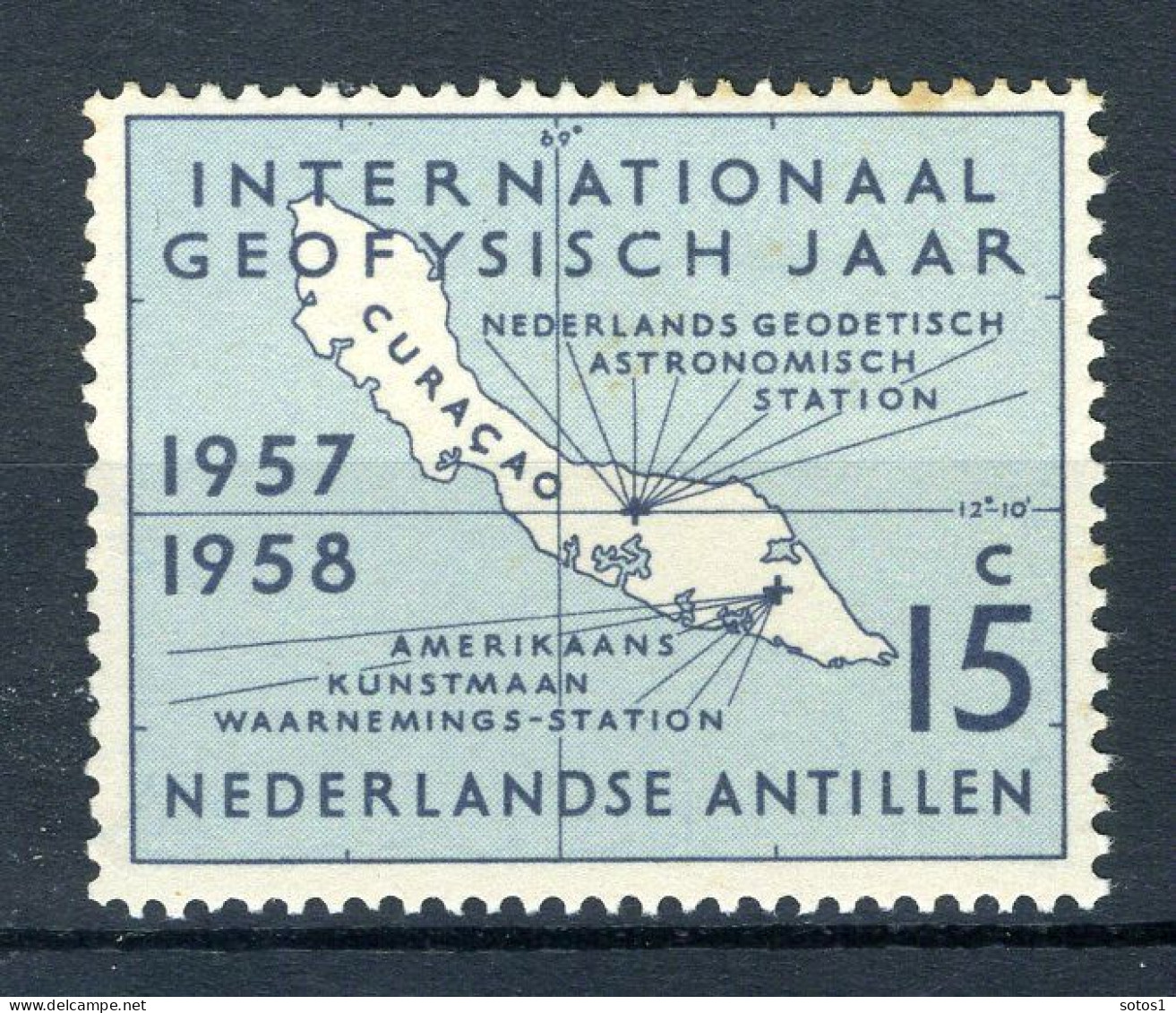 NL. ANTILLEN 270 MH 1957 - Internationaal Geofysisch Jaar. - Curaçao, Antilles Neérlandaises, Aruba