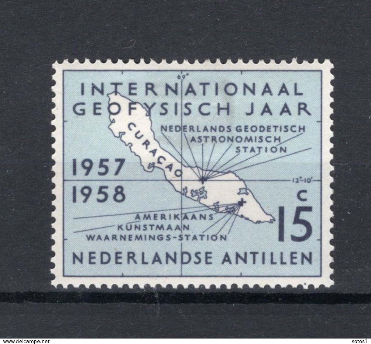 NL. ANTILLEN 270 MH 1957 - Internationaal Geofysisch Jaar. -1 - Curaçao, Antilles Neérlandaises, Aruba