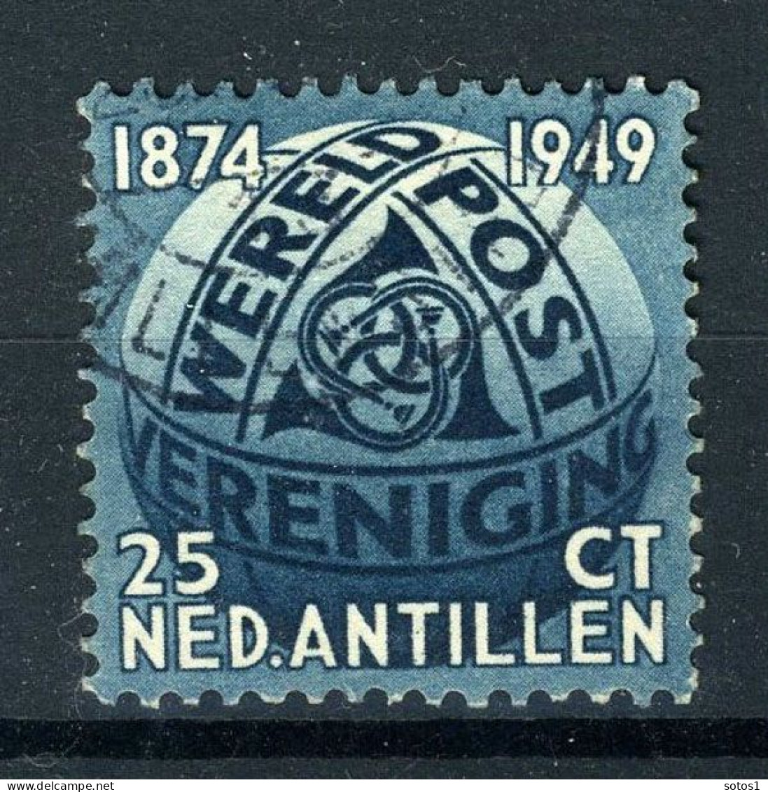 NL. ANTILLEN 210 Gestempeld 1949 - 75 Jaar Wereldpostvereniging UPU. - Curacao, Netherlands Antilles, Aruba