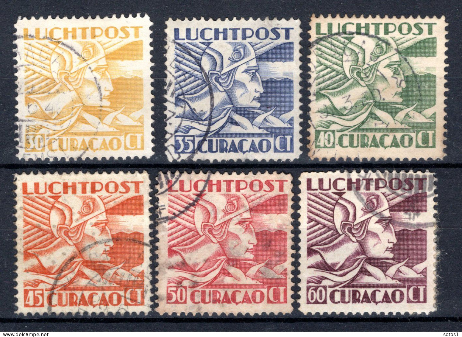 CURACAO LP8/13° Gestempeld 1931 - Mercuriuskop  - Curaçao, Antilles Neérlandaises, Aruba