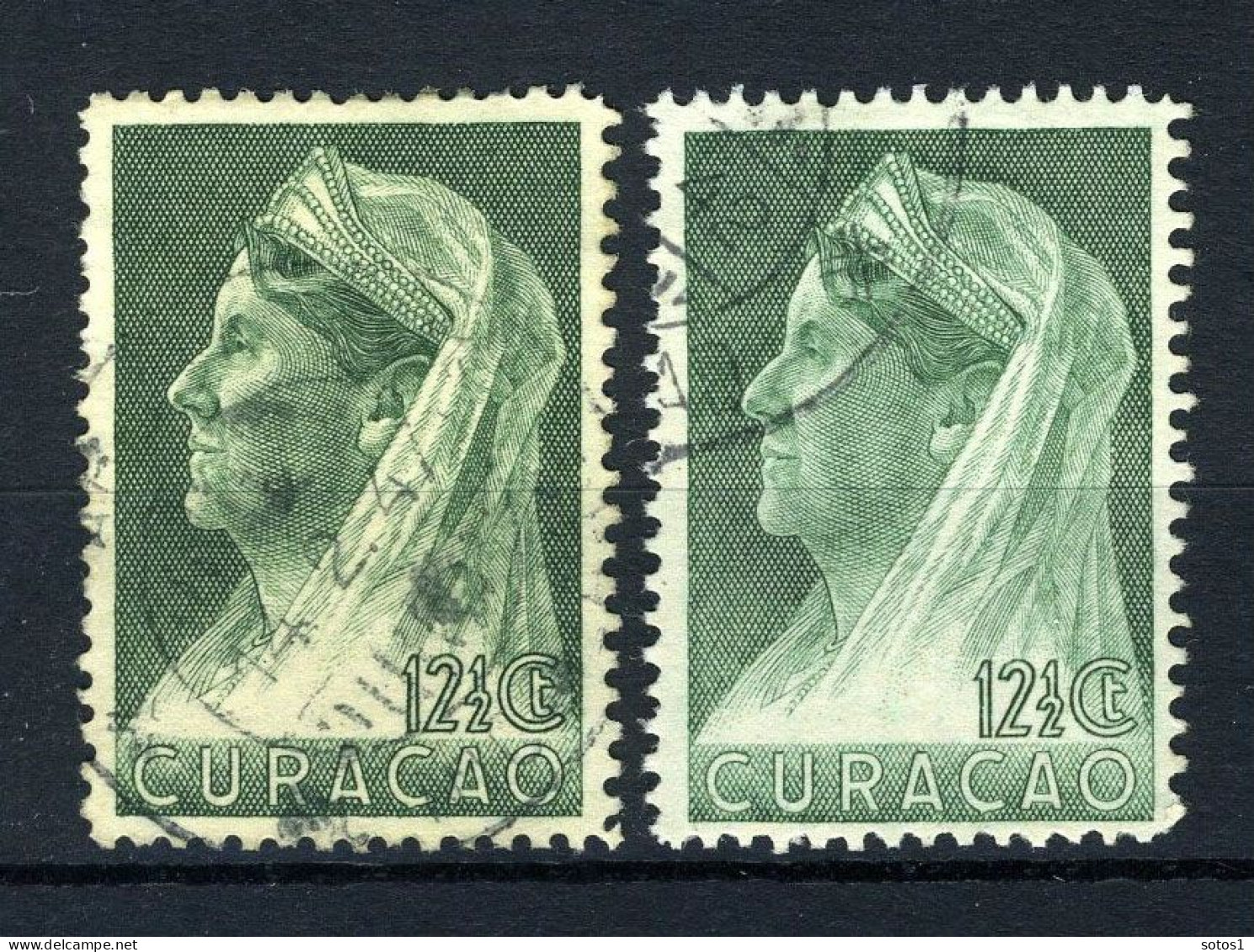CURACAO 128 Gestempeld 1936 - Koningin Wilhelmina Met Sluier - Curacao, Netherlands Antilles, Aruba