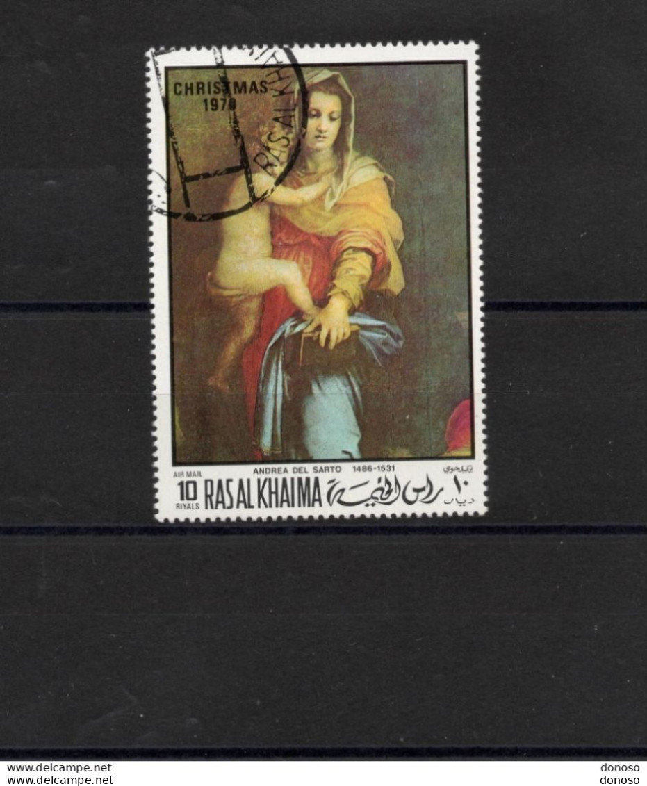 RAS AL KHAIMA 1970 NOËL Peinture D'Andrea Del Sarto, Madonne  Michel 402 Oblitéré - Ra's Al-Chaima