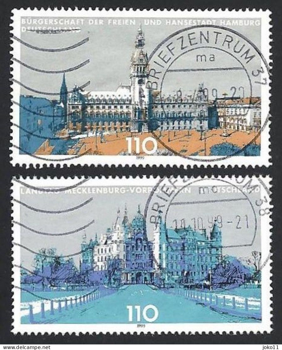 Deutschland, 1999, Mi.-Nr. 2036-2037, Gestempelt - Used Stamps