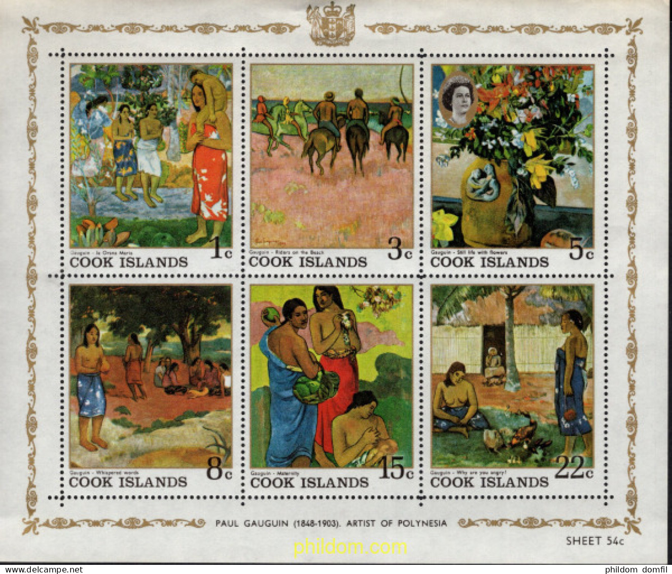 689151 MNH COOK Islas 1967 PINTURAS DE PAUL GAUGUIN - Cook Islands